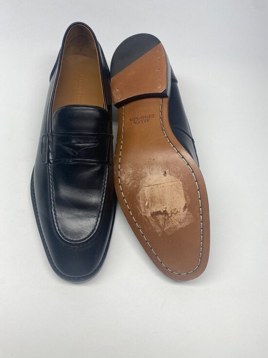 Allen Edmonds Mens RANDOLPH Slip-On Penny Loafers Black Leather Size 10.5 D